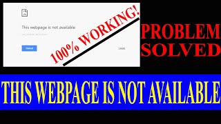 Fix quot This Webpage is not availablequot  Google Chrome  Mozilla Firefox  Internet Explorer and More [upl. by Coralie]