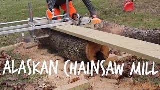 First test cuts Granberg Alaskan Chainsaw Mill [upl. by Lyontine]