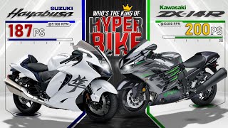 2022 Suzuki Hayabusa vs Kawasaki Ninja ZX14R ┃Hyperbike Spec Comparison [upl. by Stelle125]