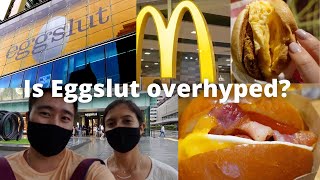 We tried McDonalds and Eggsluts famous fluffy egg sandwich to find out if Eggslut is overhyped [upl. by Marmaduke371]