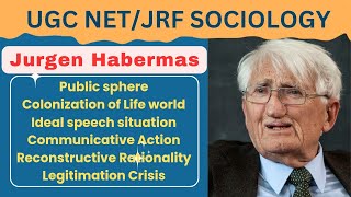 Jurgen Habermas  Public sphere  Colonization of Life world  Legitimation Crisis [upl. by Ailelc]