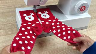 Look What I Made With Socks Genius Sewing Idea [upl. by Enigroeg]