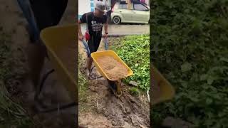 Fails Falling with wheelbarrow entertainment funny work [upl. by Sotsirhc]