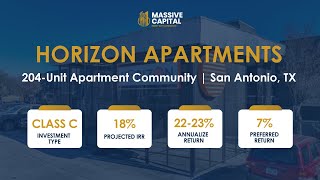 506C Investment Opportunity  Horizon Apartments San Antonio TX  Open for Accredited Investors [upl. by Lambertson748]