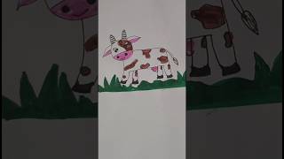 ⭕ se easy cow drawing drawing shortsfeed shorts youtubeshorts [upl. by Mcleod]