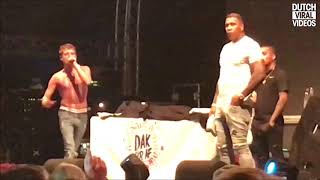 Dutch rapper Lil Kleine hires bodyguard to save him from beer showers [upl. by Eelrefinnej]