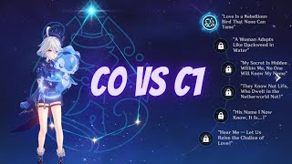 C0 vs C1 Furina  side by side comparison [upl. by Evreh]