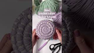 New tutorial crochet coiled basket bobbiny baskets diybasket crochetbasket coiling diycrafts [upl. by Millie]