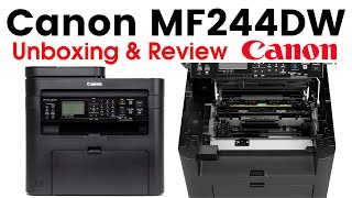 Canon MF244DW Digital Multifunction Laser Printer Unboxing amp Review [upl. by Reiners430]