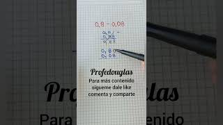 resta con decimales matematika profedouglas aprender escuela maestro maths algebra jesus [upl. by Paske473]