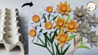 Niesamowite rękodzieło🌺 🌸 Wiosenne Kwiaty z Opakowań po Jajkach  Recykling Tutorial DIY [upl. by Map]