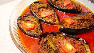 Punjeni patlidžan recept I Karnıyarık tarifi karnıyarık ručak [upl. by Hanah590]