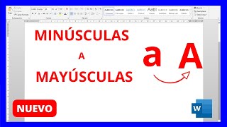 Cómo CAMBIAR MAYÚSCULAS a MINÚSCULAS en WORD [upl. by Northrop]