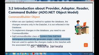 ASPNET Lecture 38  ADONET Data Architecture  Object Model  Part 2  Theory  Example  Hindi [upl. by Nitz]