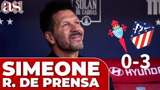 CELTA 0  3 ATLÉTICO DE MADRID  SIMEONE RUEDA DE PRENSA  GRIEZMANN MORATA SAÚL [upl. by Waldos852]