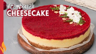 TAM ÖLÇÜLÜ 👌🏻 Kolay Frambuazlı Cheesecake Tarifi 🍰 [upl. by Watson]