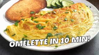 Tasty OMELETTE in 10 MIN COUNTRY Cheese Omelette Recipe EASY OMELET with Tomatoes amp Cream Cheese [upl. by Blair]