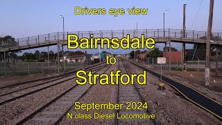 Drivers eye view Bairnsdale to Stratford N class Sep 2024 [upl. by Mikey]