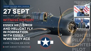 ESSEX WWII Navy Ace Flies Again in Fagens Helldiver [upl. by Hi648]