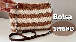 BOLSA EM CROCHÊ  BOLSA SPRING  TENDÊNCIA PARA VC USAR E ABUSAR NESTA ESTAÇÃO  VC VAI AMAR [upl. by Kenric]