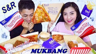 SampR MUKBANG Pizza Burger Chicken Fries Baked Chicken Roll [upl. by Droffats961]