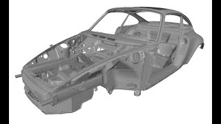 3D scan of a Porsche 964 chassis [upl. by Eremehc]