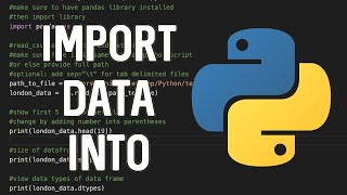 Import Data Into Python [upl. by Yajeet73]