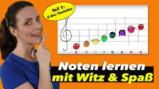 Spielend Noten lernen  Für Kinder leicht erklärt  Online Musikunterricht mit den NOTENSCHNUTZIES [upl. by Nosyaj]