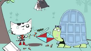 Kite  Wussywat the Clumsy Cat  Funny Cartoons for younger Kids [upl. by Nosnah]