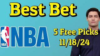 quotUnlock Todays Top 5 Free NBA Picks for November 18 2024quot [upl. by Atteuqal]