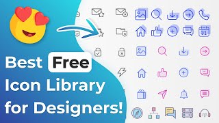 Best Free Icon Set Packs for Designers  Icon Libraries for Web UI Design [upl. by Marie444]