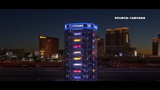 Carvana debuts vending machine with Vegas twist [upl. by Garnes]