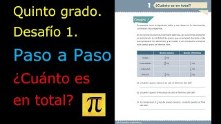 ✅QUINTO GRADO 👉DESAFÍO 1 ¿CUÁNTO ES EN TOTAL🧀🧀🧀 [upl. by Anil950]