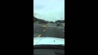 Road rage FAIL Instant karma is served for tailgating truck driver [upl. by Alsworth]