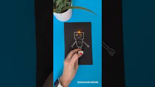 DIY “Robot” electric circuit drawing Easy paper electronics project for beginners [upl. by Eskil69]