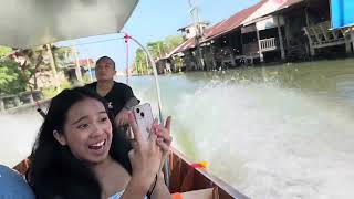 Damnoen Saduak Market Thailand from floating market to speedy boat market [upl. by Bocoj539]