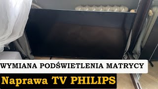 TV Philips 55PUS750612 Brak Obrazu Wymiana Podświetlenie Led Matrycy [upl. by Yahsel]