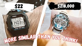 A 22 Casio Chrono vs A 218000 MBampF Theyre More Similar Than You Think [upl. by Katsuyama235]