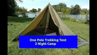 One Pole Trekker Tent 2 Night Camp River Country Products [upl. by Dickie]