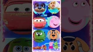 Paw Patrol Vlad And Niki Lightning McQueen Peppa Pig Gummy Bear Sheriff Labrador Tiles Hop [upl. by Jaquiss]