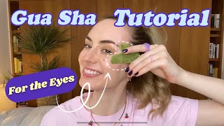 Gua Sha Eyes Routine Tutorial ✨  For Puffy Eyes 🌸  Dark Circles 🐼 All You Can Face [upl. by Assiled515]