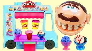 Mr Play Doh Head Goes to Play Dough Ice Cream Truck [upl. by Ensoll]