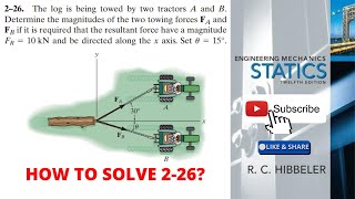 226 hibbeler statics chapter 2  hibbeler 12th  hibbeler [upl. by Ishmul]