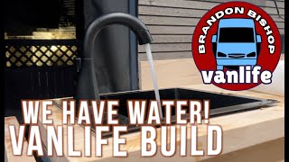 WE HAVE WATER  Installing a Sink in the Van  Brandon Bishop Vanlife [upl. by Nolaf]