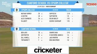 The Cricketer Schools Hundred  Canford School v Epsom College [upl. by Navinod]