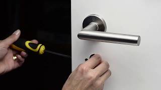 Danalock V3  how to install cylinder in door [upl. by Ashlie226]