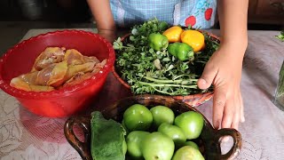 Comenzó la lluvia y sorprendo a mis suegros con verdolagas con pollo en salsa verde [upl. by Esiuqram518]