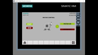 Very Basic HMI Simulation in Tia Portal  Motor control onoff Tutorial [upl. by Torrlow]