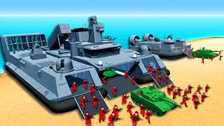 Building a Massive Invasion HOVERCRAFT Using MODS in Ravenfield Mod Challenge [upl. by Aleakim99]