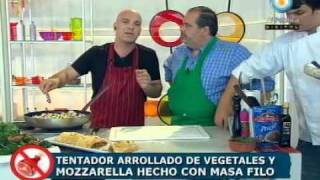 Recetas sin carne Crujiente arrollado de vegetales [upl. by Nollahp]